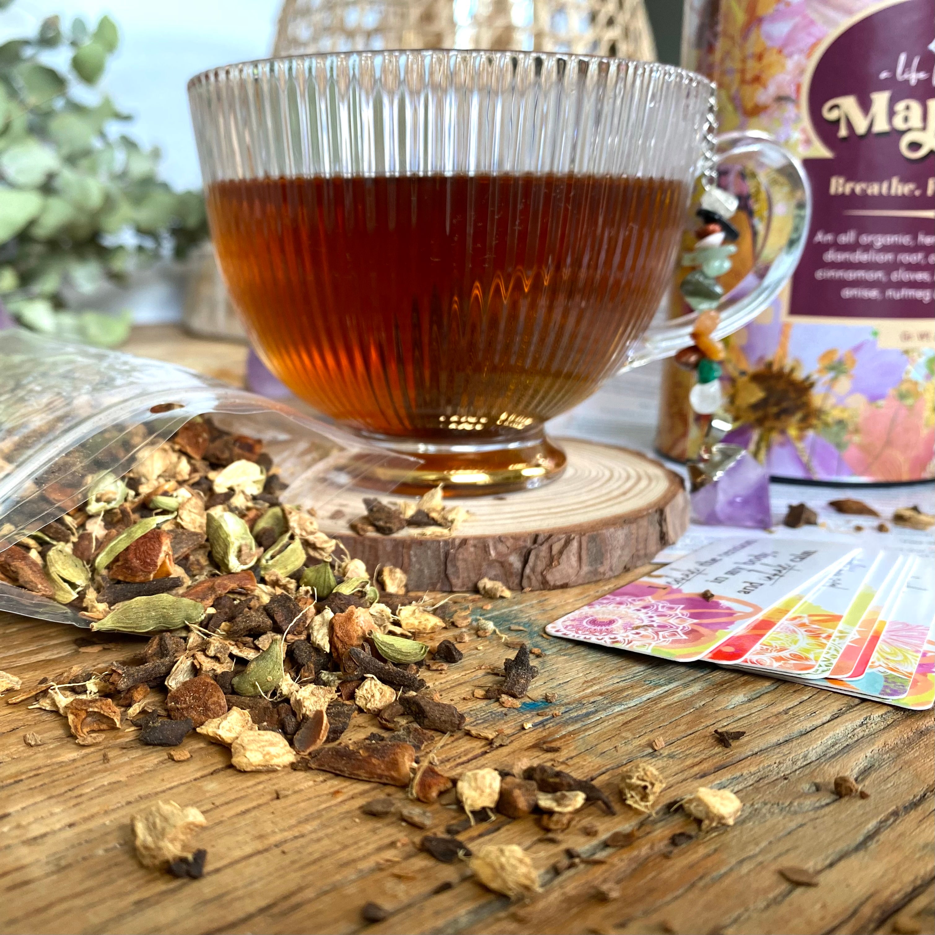 MAPRANA | Herbal Chai Tea Ritual Canister - Breathe. Flow. Radiate.