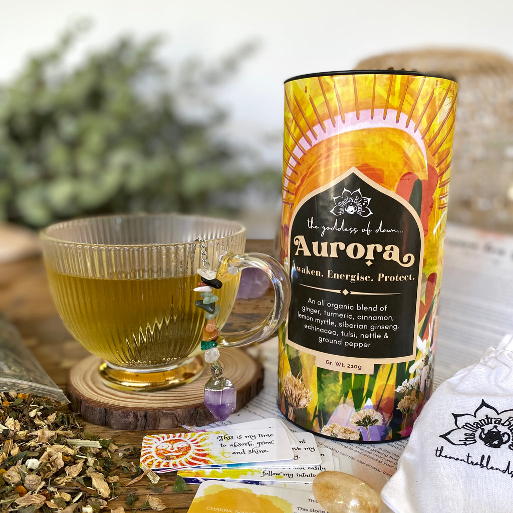 AURORA | Morning Gratitude Tea Ritual Canister - Awaken. Energise. Protect.
