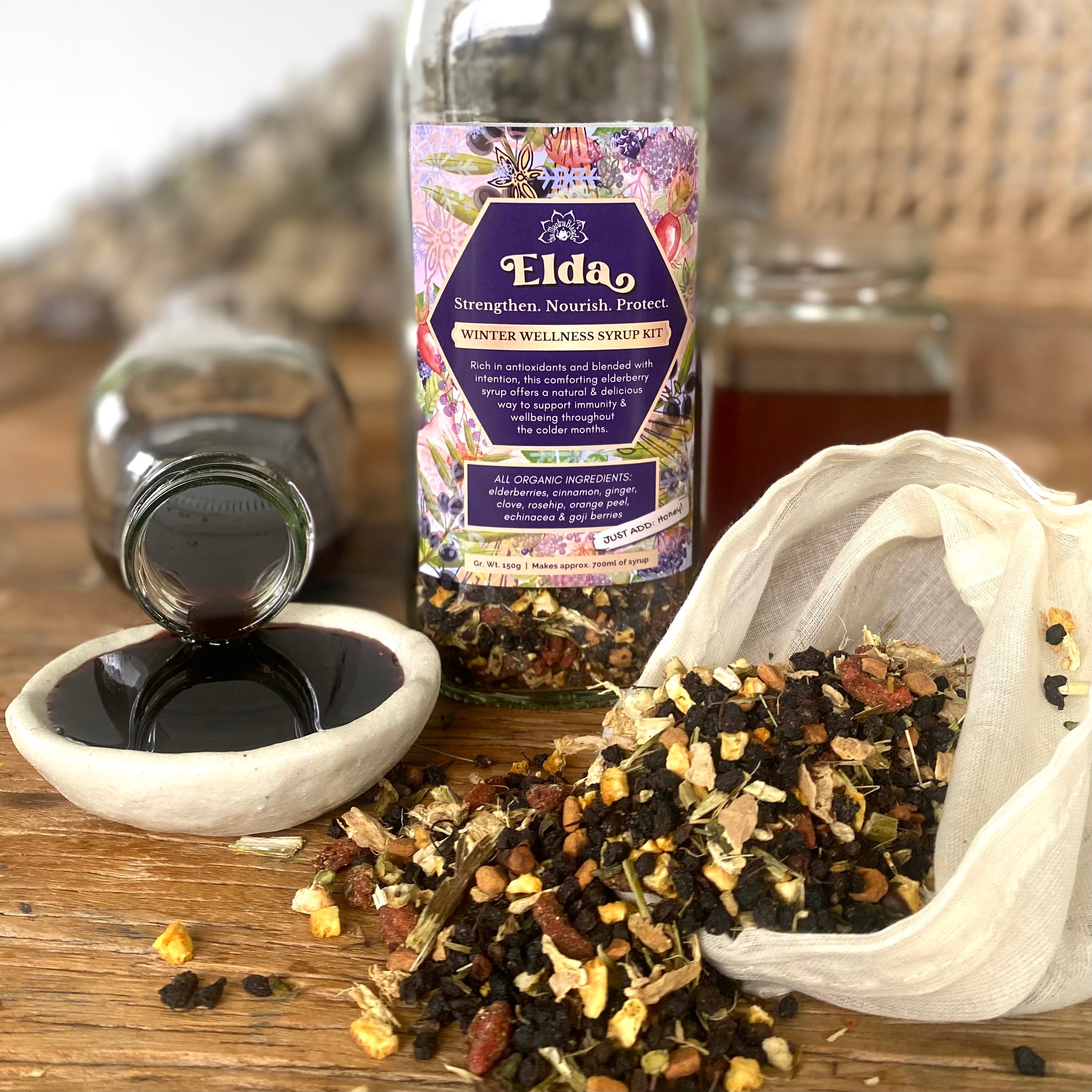 ELDA | Elderberry Syrup Kit - Strengthen. Nourish. Protect.