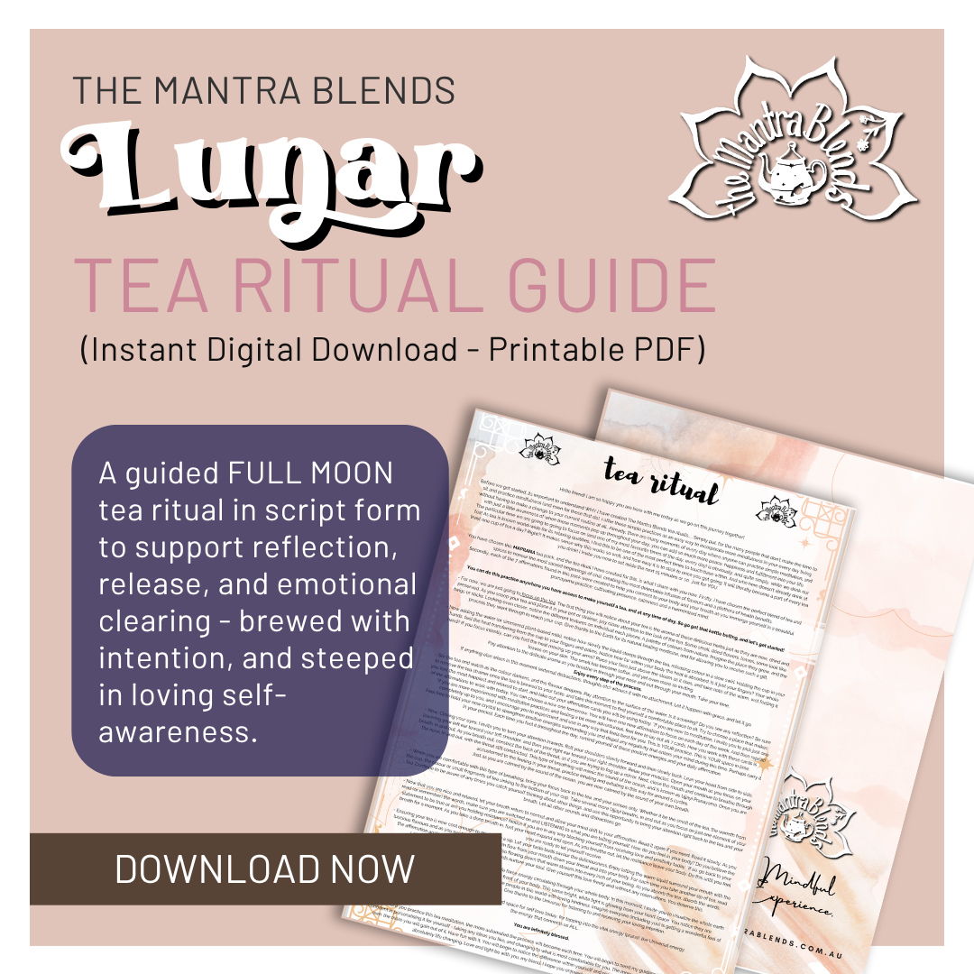 LUNAR Tea Ritual Guide “For The Full Moon” - Printable PDF